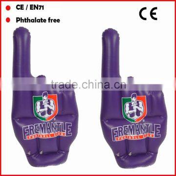 6P Phthalate Free Pvc Inflatable Hand Plastic Clapper for Promotion photo-2