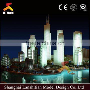 scale model moderm house buildings with nice LED lighing