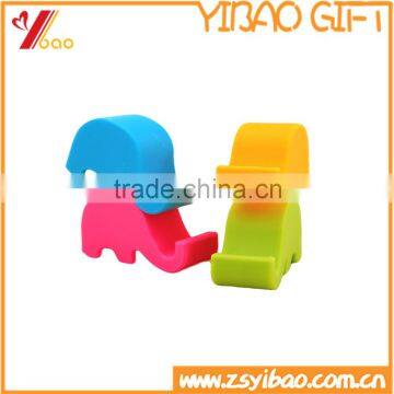 Wholesale elephant silicone mobile phone holder, animal shape pvc phone holder