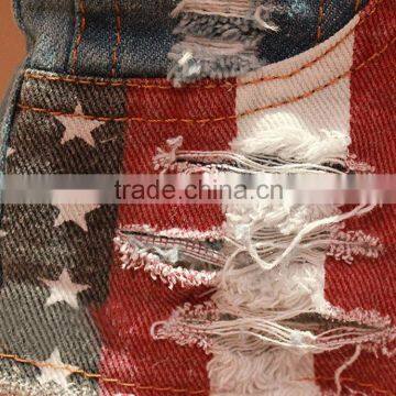 Sexy Light Acid Wash Distressed Denim Jeans Shorts Women 2016 photo-5