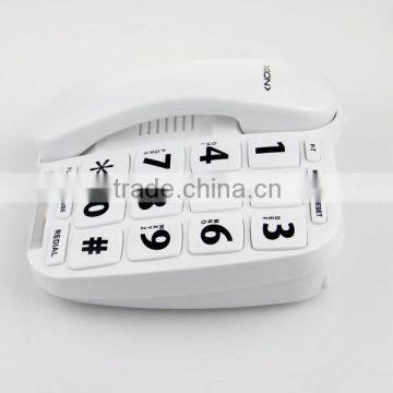 Top selling white color big button senior telephone