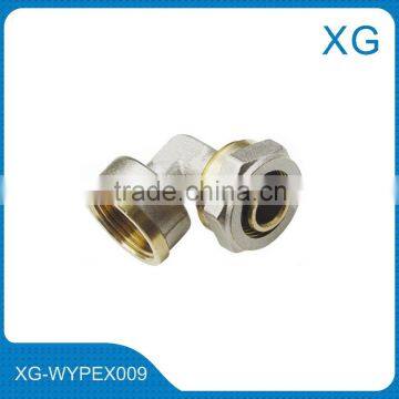 Brass female thread elbow/PEX pipe fittings/45 degree brass threaded elbow