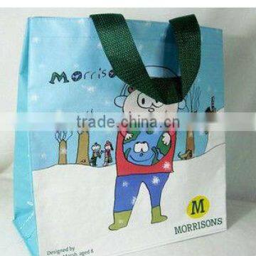 Custom nonwoven cartoon shopping bags for children's boutique clothing