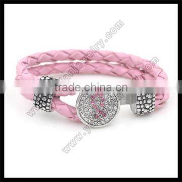 wholesale leather bracelet with diamond for women