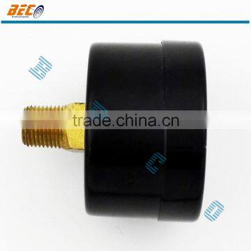 Black Steel Brass Internals Wide Use Natural Gas Oxygen Pressure Gauge