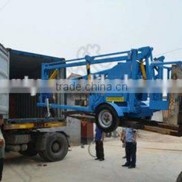 mobile trailer towable spider boom lift/low price with good quality