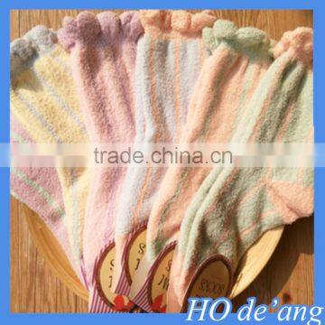 Socks women wholesale bubble vertical stripes socks warm thick coral cashmere socks MHo-70