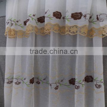 2015 new design water soluble embroidered curtain with macrame