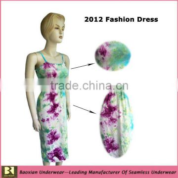 2012 tie dye dress for lady