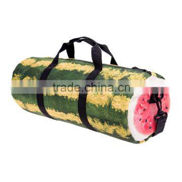 New Design Custom 3D Print Real Watermelon Fashion Sports Travel Bag