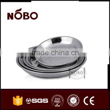 Round Plate ,stainless Steel Serving Tray for Snacks and Desserts photo-2