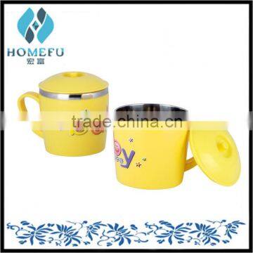 2015 kids water bottle mugs cup double wall stainless promotional