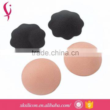 Custom Cheap Hot New Sexy Black Kiss Boob Fabric Silicone Nipple Cover