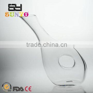 Hot Promotional Glass Decanter With Hole in Wine Glass