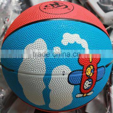 customized size 3 kids mini rubber basketball