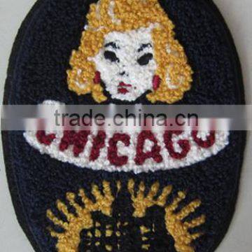 Chicago girl chenille fabric letters for sewing patches