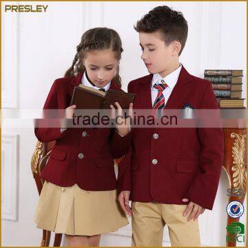 Presley OEM new style kids uniforms blouse and skirt and pants uniform children school blazer