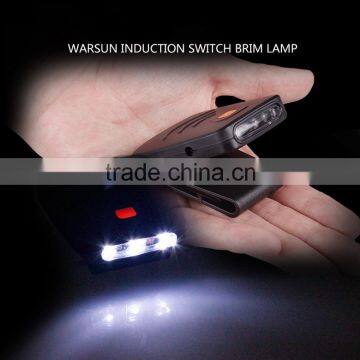2014 clip LED cap light for hat brim with sensor headlamp