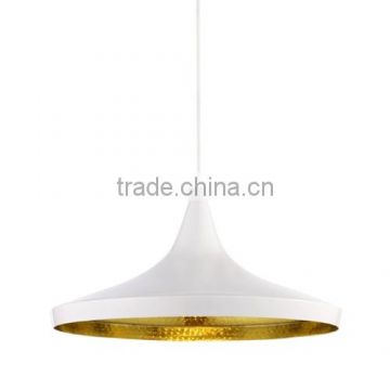 Contemporary Beaten Lights Wide White Pendant Lighting for Projects