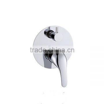 Contemporary Brass Single handle single hole Wall mounted Chrome plating Bathtub and Shower Mixer