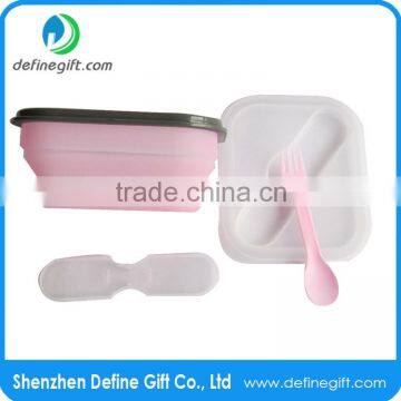 Eco Silicone Collapsible Lunch Box Portable Folding Container