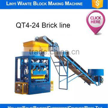 QT4-24 hollow solid cement brick block making machine price for sale Linyi Wante Machinery