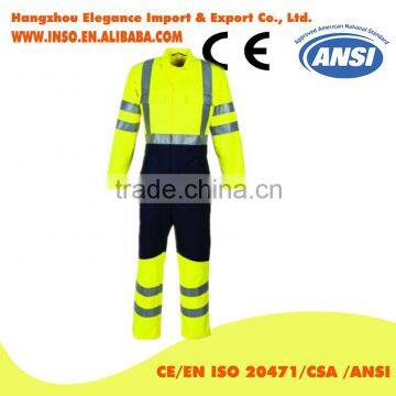 Customized Work Wear Safety Coverall Safety Clothing With Reflective Tape