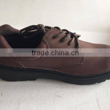 Suede Leather Safety Shoe, PU Injection Outsole, Good Price Safety Shoe, HW-2022 photo-2