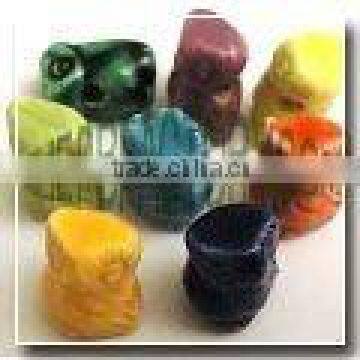 Owl Shape One Color Ceramic Beads