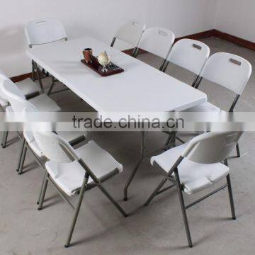 Hot Sale 6Ft Rectangular Tables and Chairs Set (White Granite)