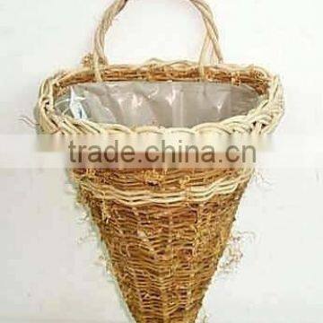 Garden Rustic Rattan Wall Basket