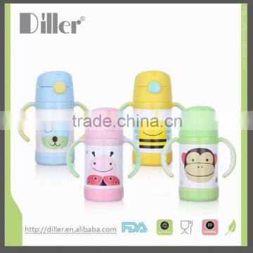 food grade keep hot and cold children water bottle 250ml vacuum flask kids insulated thermos