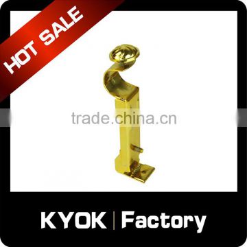 KYOK golden color decorative metal curtain bracket,plastic curtain finials on hot sale