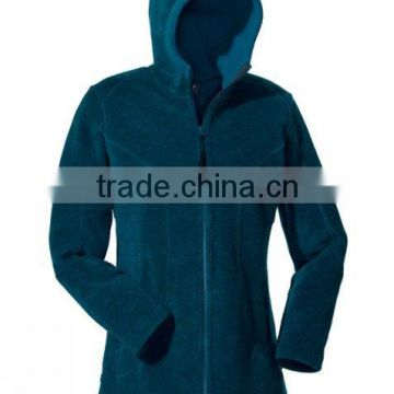 Functional women's fleece jacket with hood