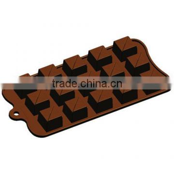 FDA/LFGB/SGS approved hot selling silicone square chocolate molds