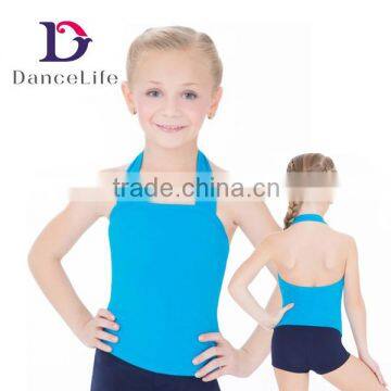 C2422 Halter neckline top kid top ballet top child dance tops Wholesale Dancewear