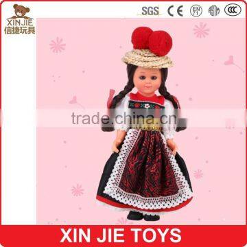 nice design plastic doll good quality plastic national doll