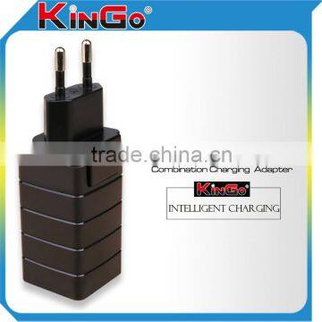 Kingo 2.1A Travel USB Adapter Charger With US Plug Or EU Plug for Samsung and Other Mobile Devices