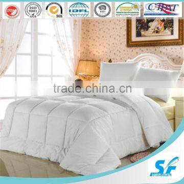 15D virgin hollow fiber quilted white hotel comforter