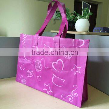 fresh color polypropylene non woven bag with washlabel