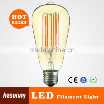 Gold tinted led filament bulb long filament ST64                        
                                                Quality Choice