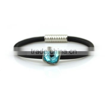 beautiful women bracelets,real sheepskin leather wrap wristbands,square diamond charm bracelets for women