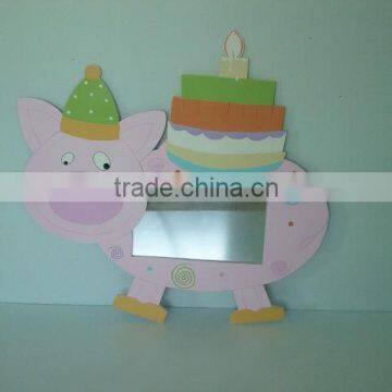 wooden birthday party mirror