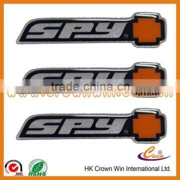 Irregular shape dome epoxy logo