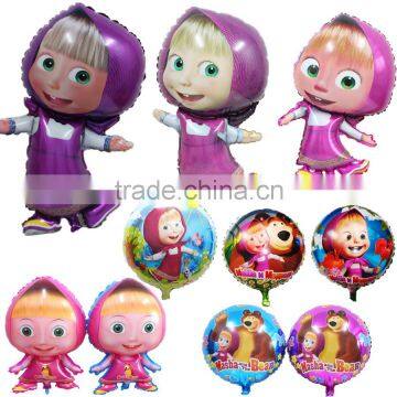 All design Masha Foil Helium Balloons,Kids Toys globos,masha and bear foil balloon