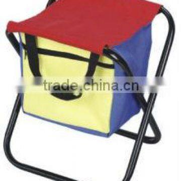 Portable folding camping stool with storage bag