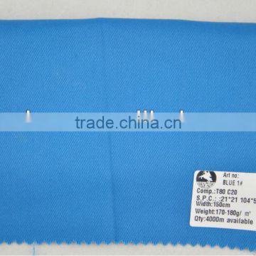 stock twill polyester cotton fabric