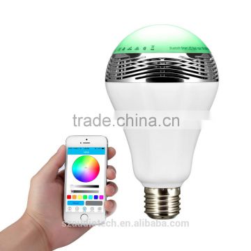 Multiple Color 6W Smart LED Bulb Lamp with Bluetooth Speaker