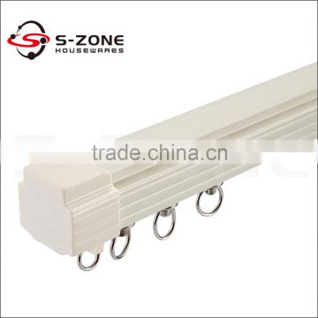 Ivory white curtain rail in metal