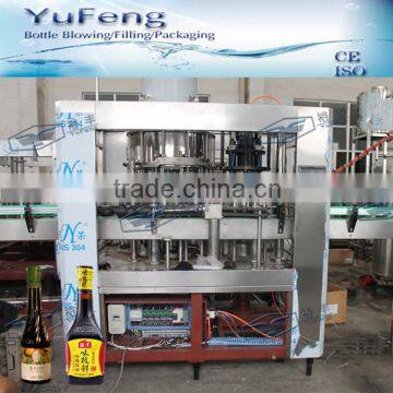 Automatic tiny negative pressure soy sauce filling machine for long neck bottle with 25mm neck diameter